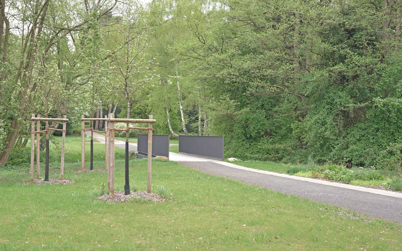 Fussgängerbrücke Friedhof Öjendorf Brücke Schleemer Bach