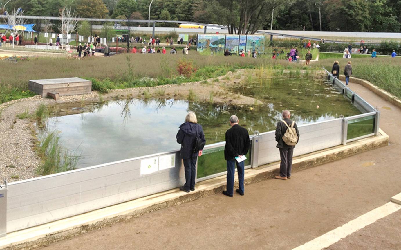 IGS Tümpelgarten Schauseite Tümpelgarten mit Unterwasserfenstern