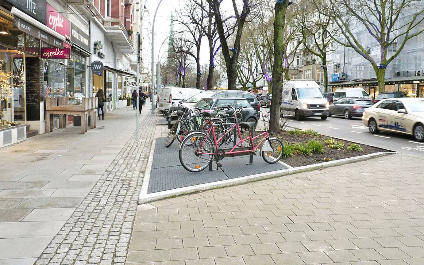 Klosterstern Eppendorfer Baum Baumscheiben Fahrradstellplätze