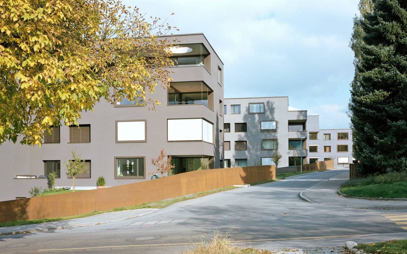 Wohnanlage Bachmättli Ansicht der Anlage von der Rathausstraße