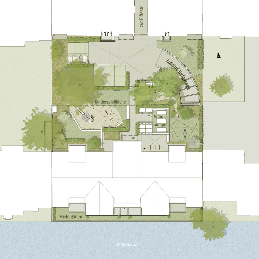 Wohnbebauung Eiffestraße Lageplan Entwurf